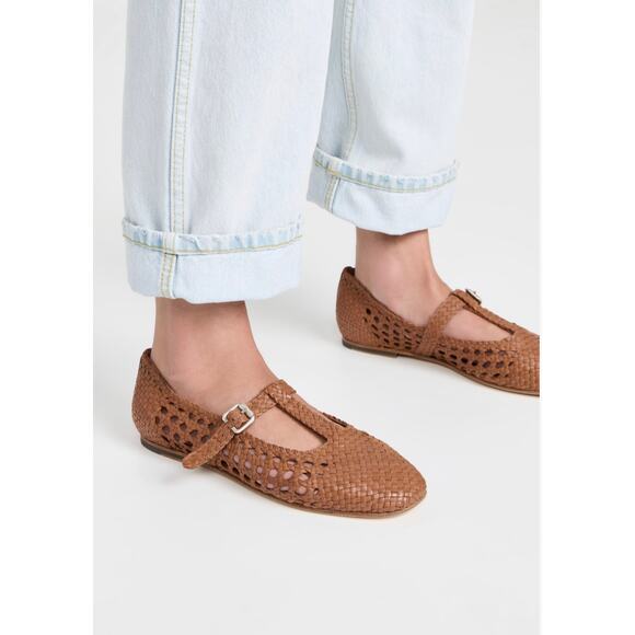 Freda Salvador Shoes - New Freda Salvador Women's Fiona Flats, Caramel Woven, Tan, Brown, Size 9